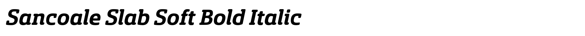 Sancoale Slab Soft Bold Italic image